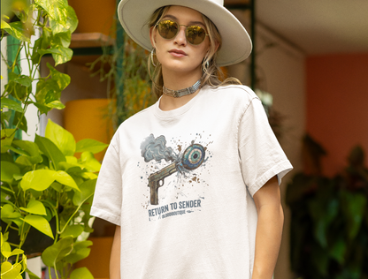 Return To Sender Graphic Tee — Evil Eye Street Art Print