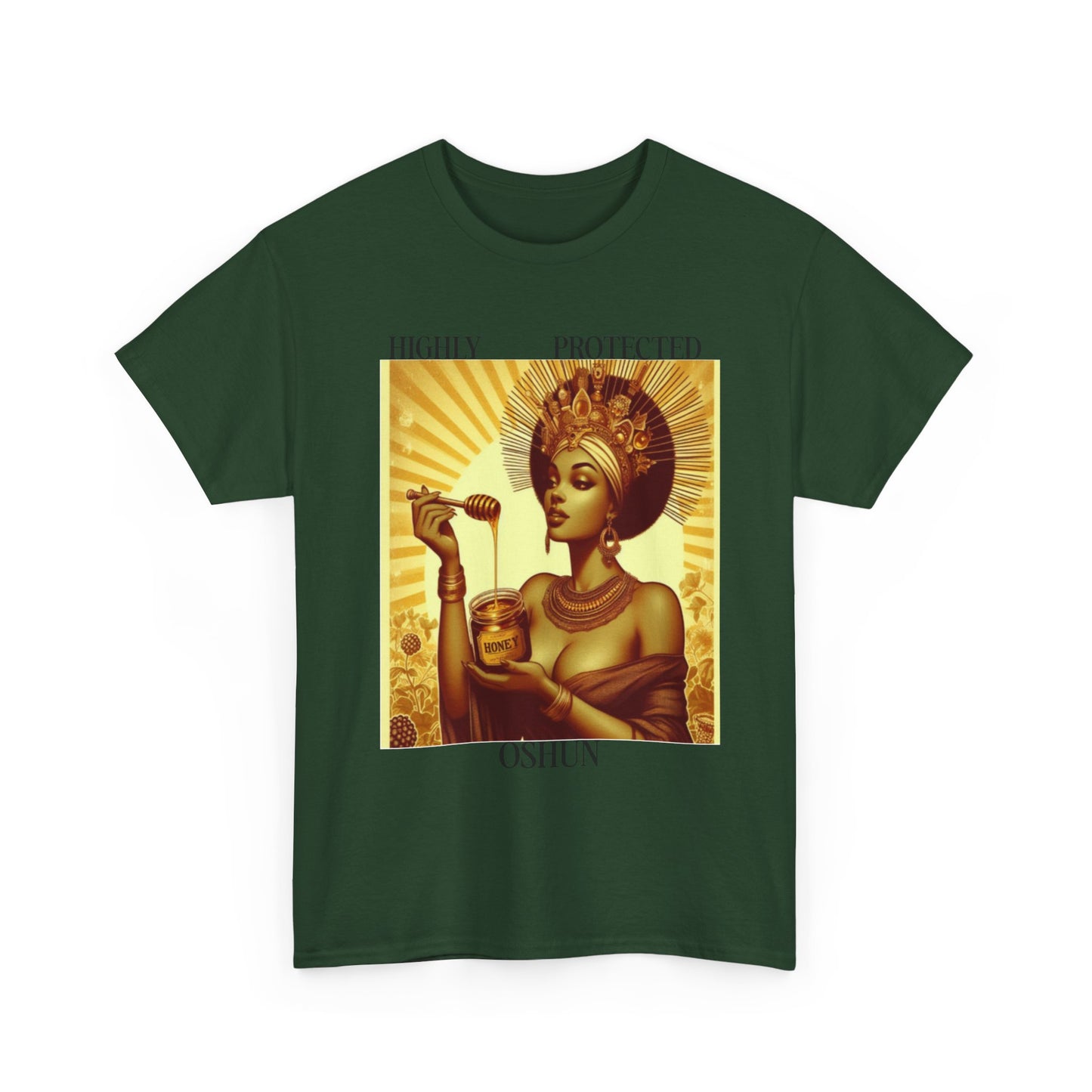 Highly Protected Oshun Tee, Spiritual T-Shirt, Goddess Apparel, Affirmation Shirt, Gift for Her, Boho Style Clothing