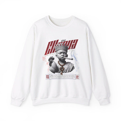 Eleggua Marble Style Roman Look Sweatshirt, Orisha ELLEGUA "Ruler Of" Sweatshirt, Gift for devotee or Godparent!