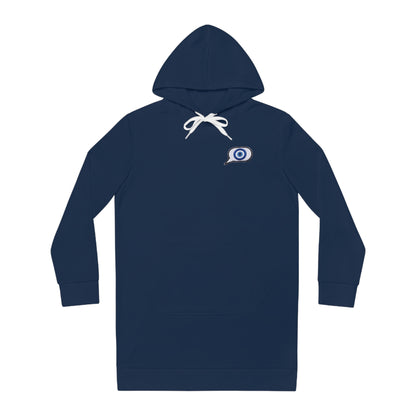 Copy of Copy of Evil Eye Lace-Up Hoodie Dress — Blue Nazar Charm Back Print