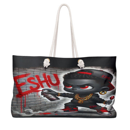 Street Art inspired Orisha ESHU Ladies Weekender Bag! On the Go Eshu bag! Gift for Devotee or Godparent!