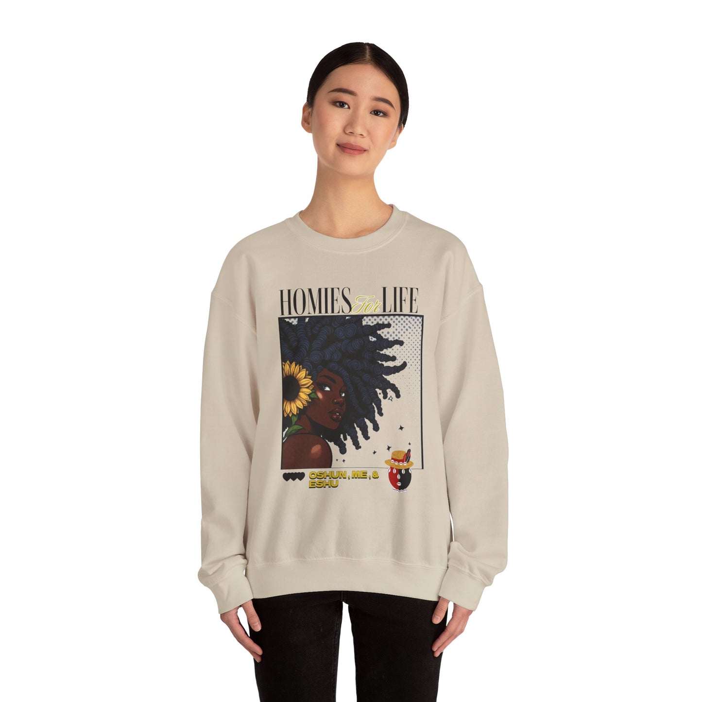 Homies for Life, OSHUN Me and ESHU Sweatshirt, Gift for Godparent or Devotee!