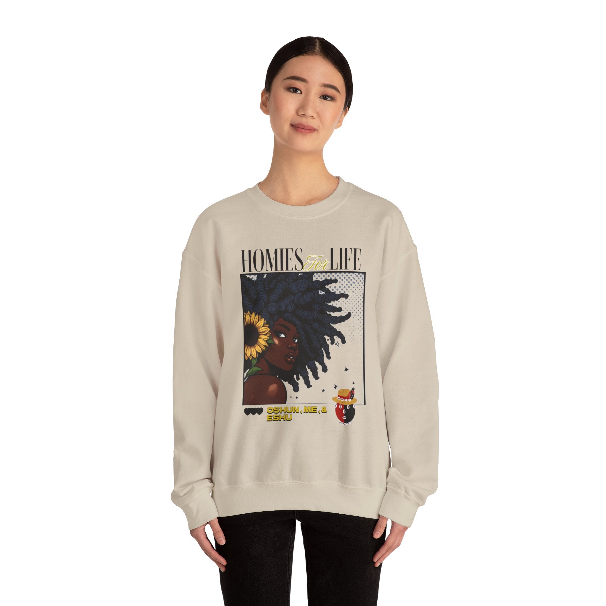 Homies for Life, OSHUN Me and ESHU Sweatshirt, Gift for Godparent or Devotee!
