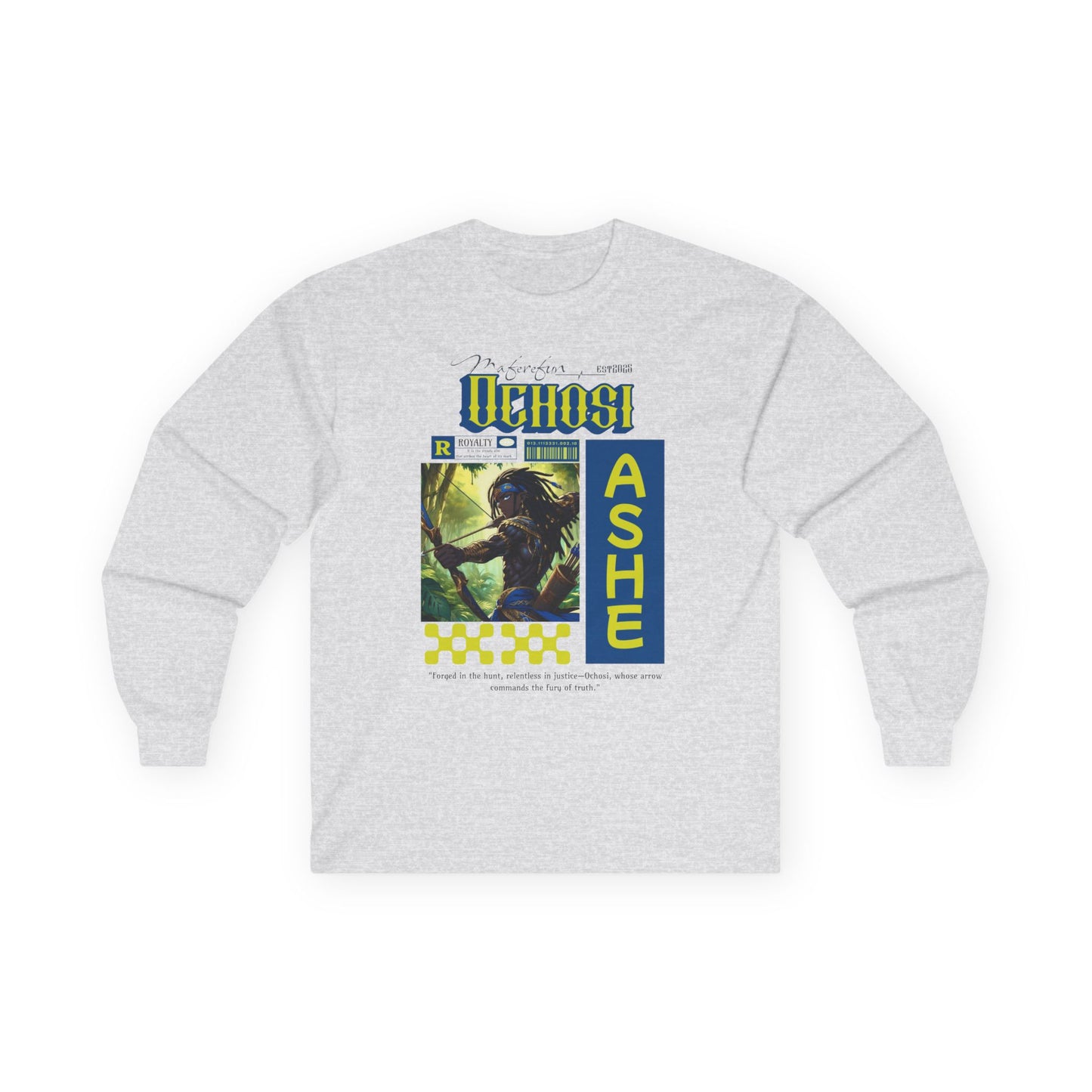 ANIME inspired Orisha OCHOSI Long Sleeve Tshirt! Gift For Devotee or Godparent!