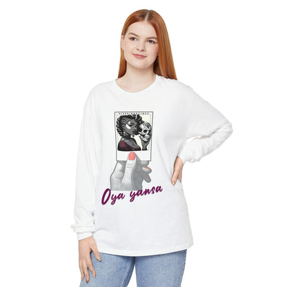 Polaroid Oya Long Sleeve Tee for Devotee & Godparent, Orisha Polaroid Collection
