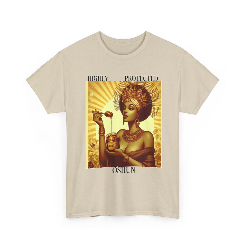 Highly Protected Oshun Tee, Spiritual T-Shirt, Goddess Apparel, Affirmation Shirt, Gift for Her, Boho Style Clothing