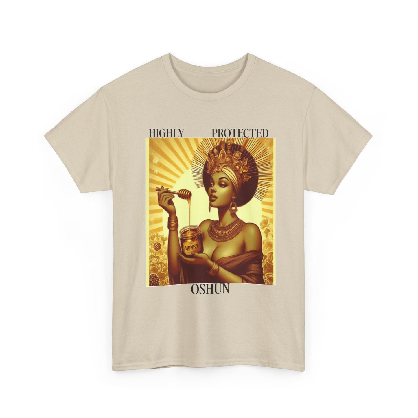 Highly Protected Oshun Tee, Spiritual T-Shirt, Goddess Apparel, Affirmation Shirt, Gift for Her, Boho Style Clothing