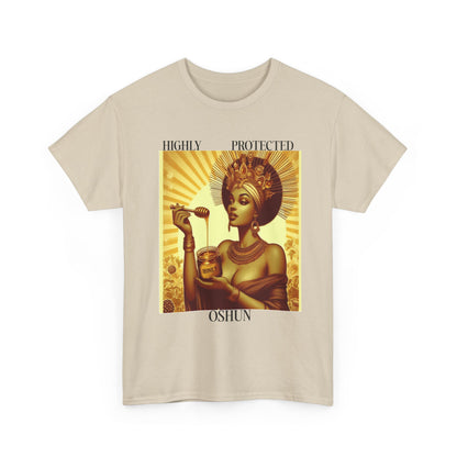 Highly Protected Oshun Tee, Spiritual T-Shirt, Goddess Apparel, Affirmation Shirt, Gift for Her, Boho Style Clothing