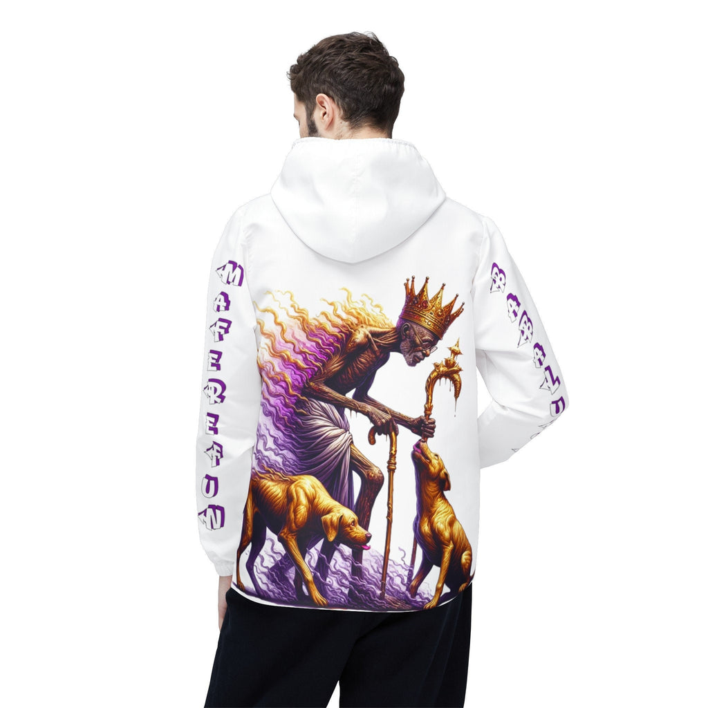 Maferefun BABALUAYE "Sacred Healing" White Stylish Windbreaker! Ashe ORISHA babaluaye jacket, gift for Devotee or Godparent!