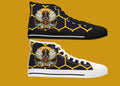 Orisha OSHUN "Honeycomb" High-Top Sneaker! Gift for Devotee or Godparent! Stylish Spiritual Footwear!!