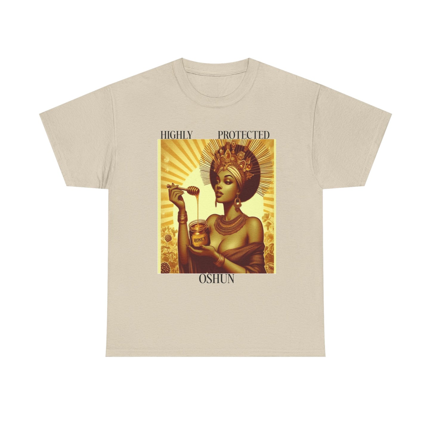 Highly Protected Oshun Tee, Spiritual T-Shirt, Goddess Apparel, Affirmation Shirt, Gift for Her, Boho Style Clothing