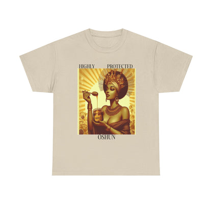 Highly Protected Oshun Tee, Spiritual T-Shirt, Goddess Apparel, Affirmation Shirt, Gift for Her, Boho Style Clothing