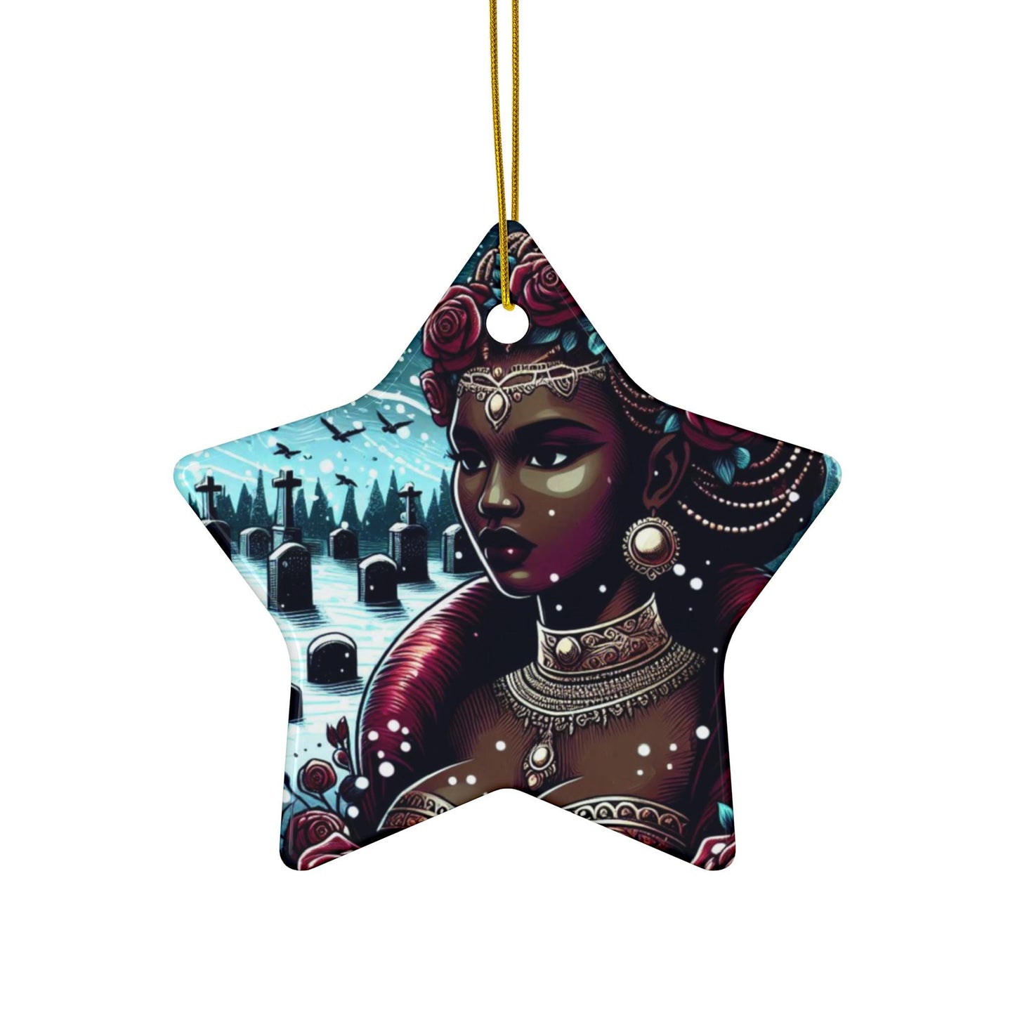 Orisha OYA winter theme Ornament, Orisha festive decor!  Gift for devotee or godparent!
