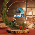 Elegant Winter Yemaya Ornament, Yemaya Holiday Decor, Gift for Devotee or godparent, Festive Home Accent