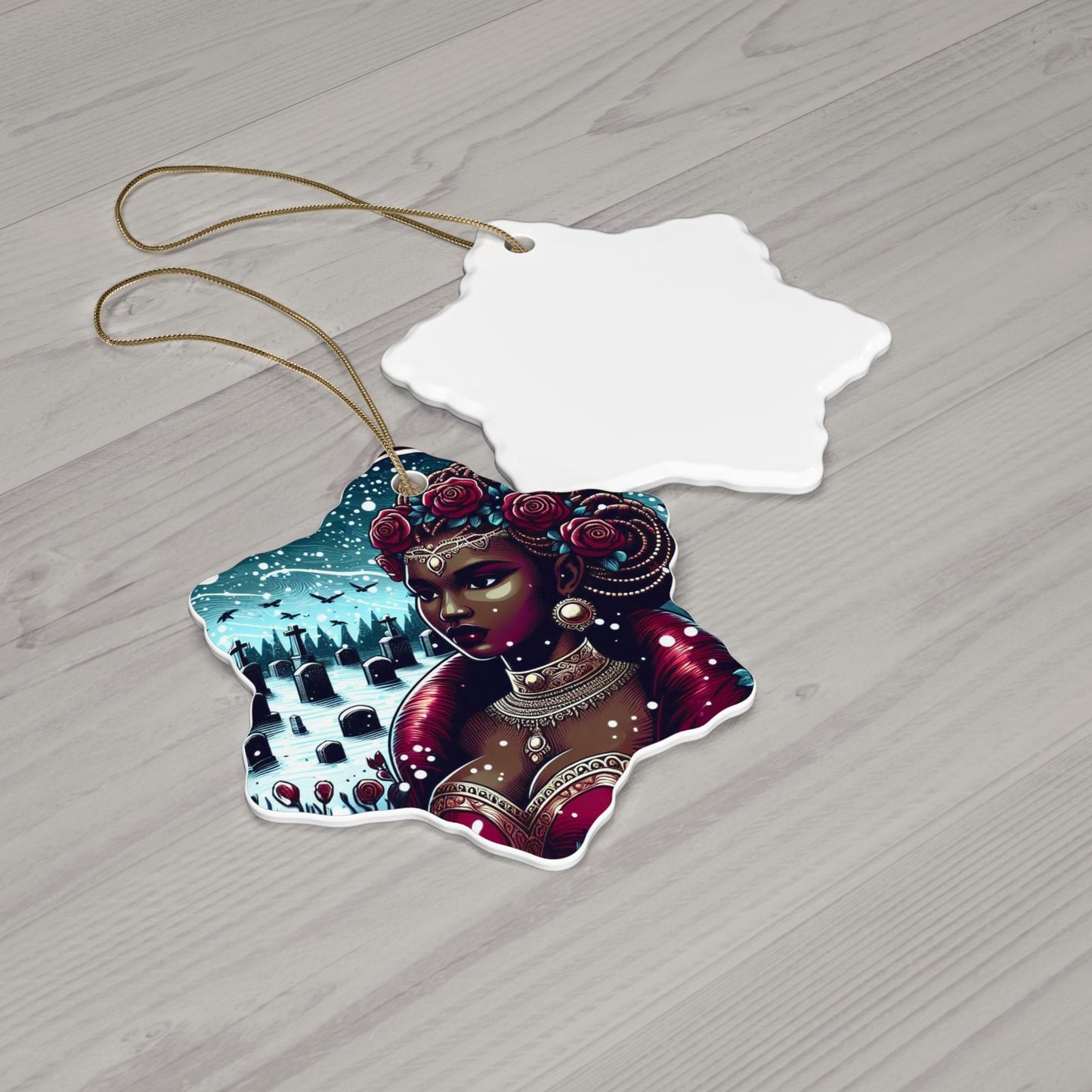 Orisha OYA winter theme Ornament, Orisha festive decor!  Gift for devotee or godparent!