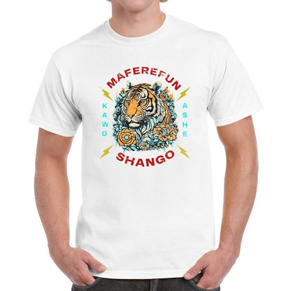 Maferefun SHANGO tiger and lightening Kawo Ashe Tshirt!