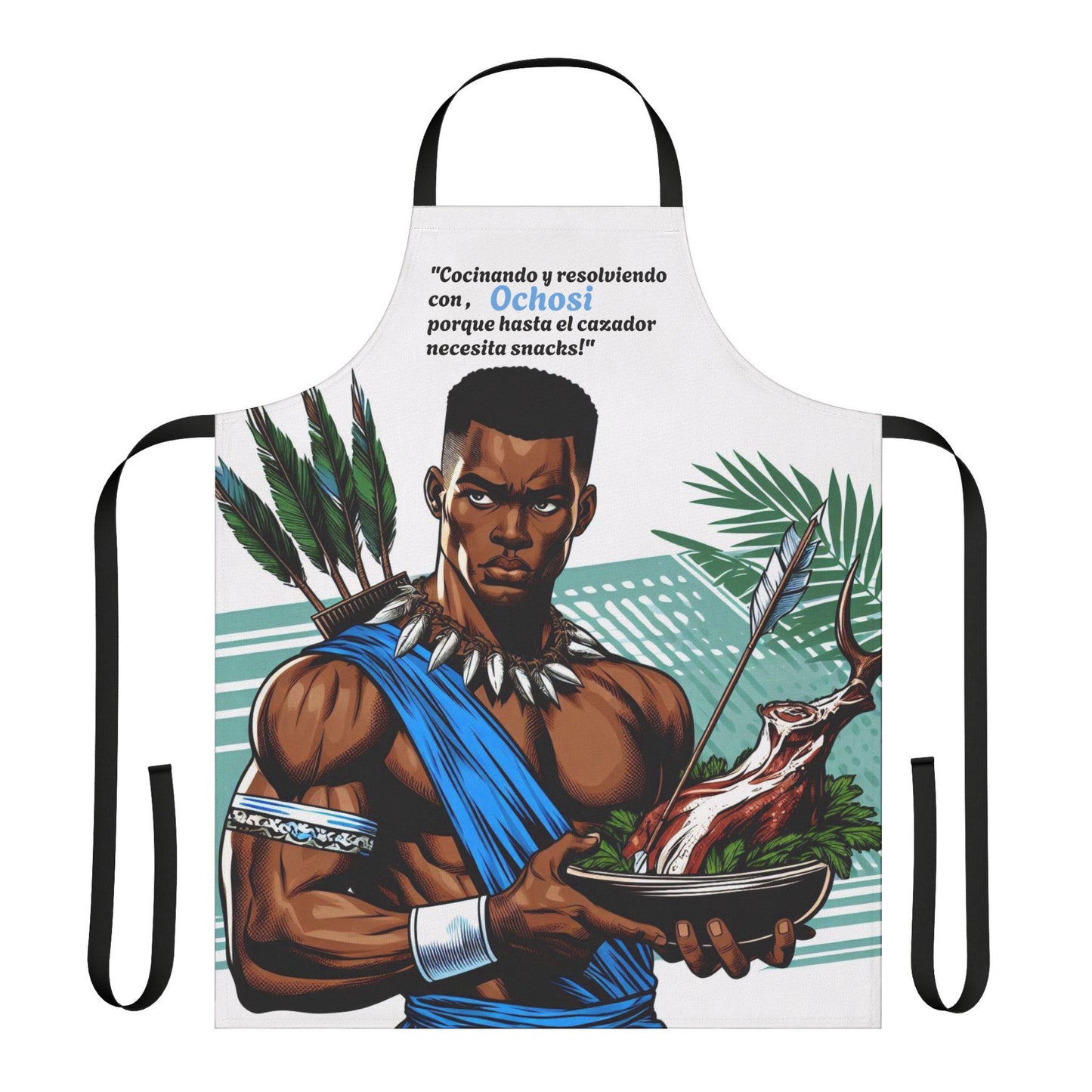 Delantal "Cocinado" de Ochosi: ¡Perfecto para el Cocinero! Un regalo especial para devotos, padrinos o chefs.Orisha Ochosi Apron!