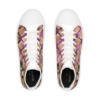 Babalu Aye-inspired sneakers! Gift for devotee or Godparents! san lazaro high top sneakers!