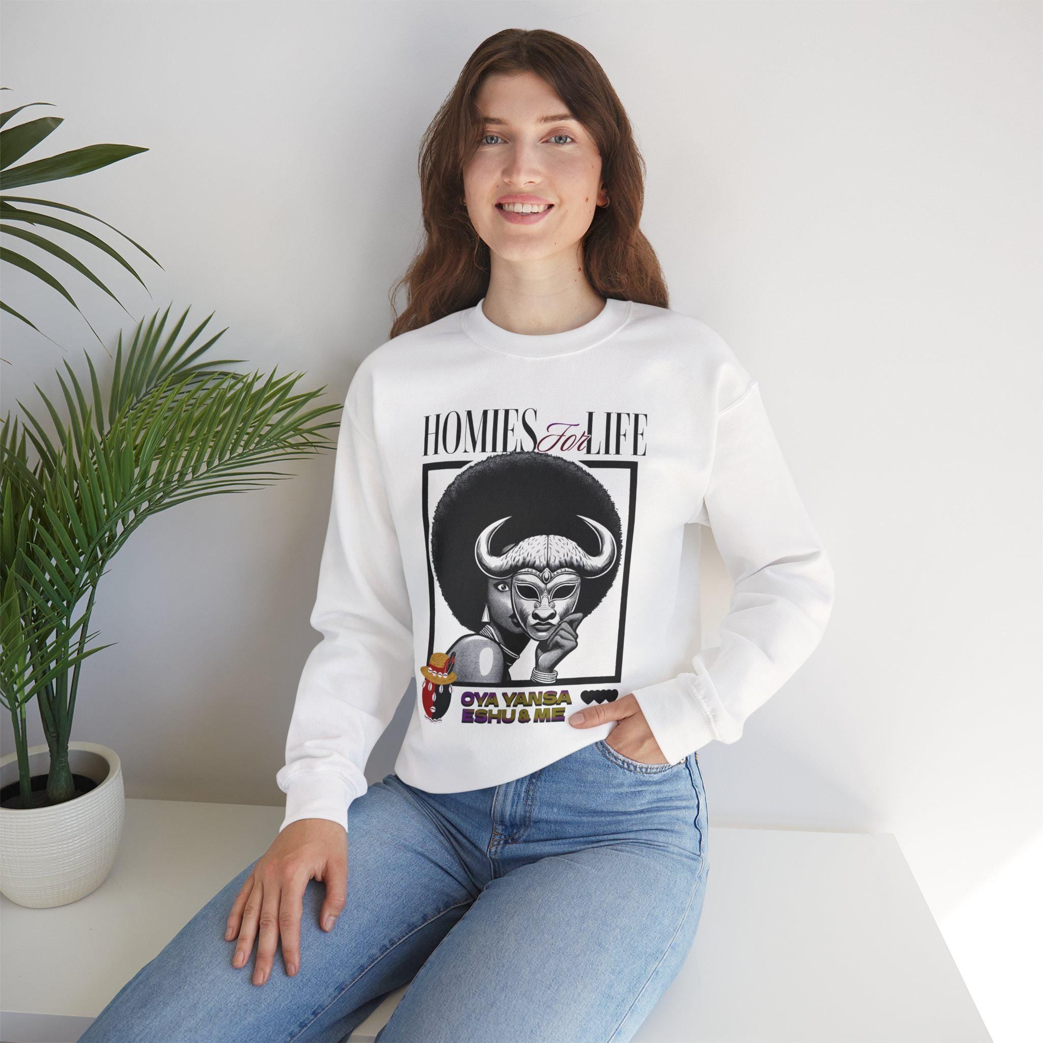 Homies for Life, Oya Eshu and Me Sweatshirt, Gift for Godparent or Devotee!