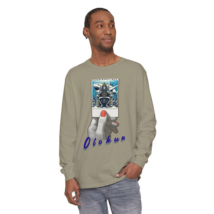 Polaroid Orisha OLOKUN Long Sleeve Tee for Devotee & Godparent, Orisha Polaroid Collection