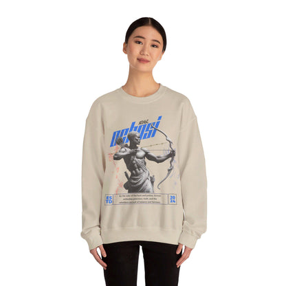 Orisha Ochosi “Marble Royalty” Sweatshirt – Ruler of the Hunt | Gift for Devotee or Godparent