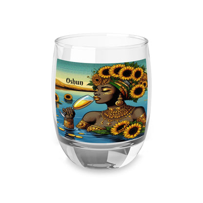 Oshun “Cheers To” Whiskey Style Drinking Glass – Gift for Devotee or Godparent