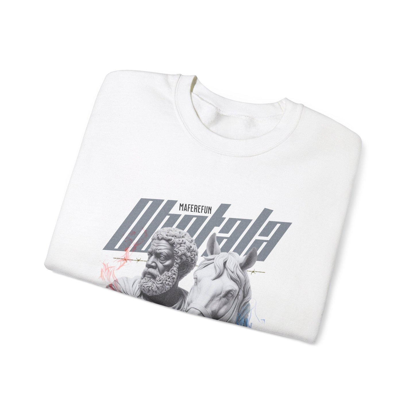 Obatala Marble Style Roman Look Sweatshirt, gift for devotee or godparent! Maferefun Obatala "Ruler of" sweatshirt