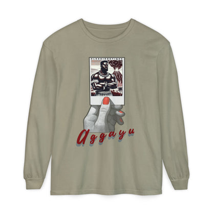 Polaroid Aggayú (Agayu) Long Sleeve Tee for Devotee & Godparent! Orisha Polaroid Collection