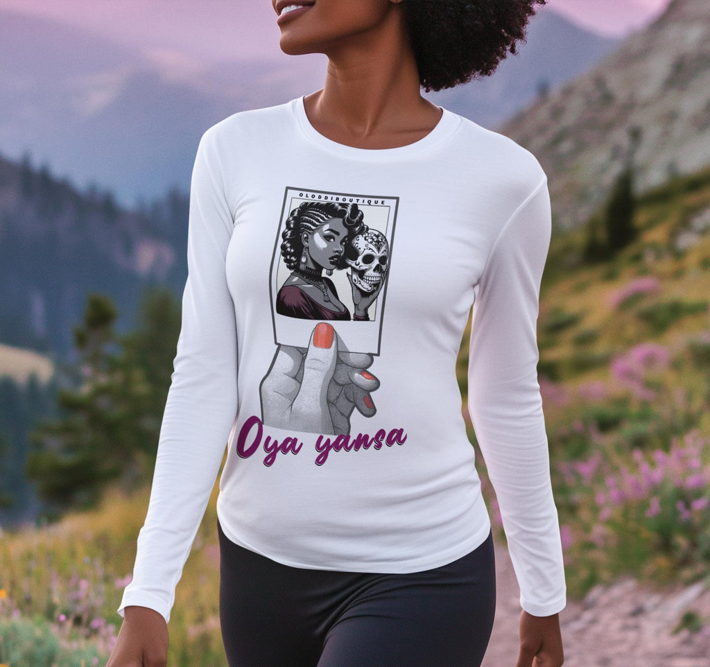 Polaroid Oya Long Sleeve Tee for Devotee & Godparent, Orisha Polaroid Collection