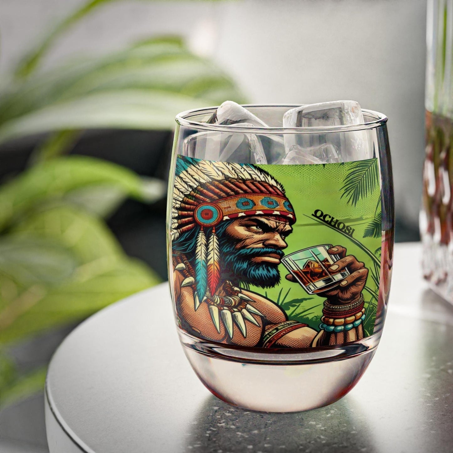 Ochosi “Cheers To” Whiskey Style Drinking Glass – Gift for Devotee or Godparent