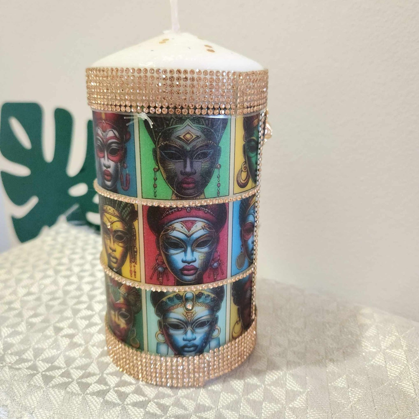 Orisha OYA Yansa Buffalo Rider, Tornado Maker, Queen of the Mask And Cemetary, Elegant Custom Decor Altar Candle!