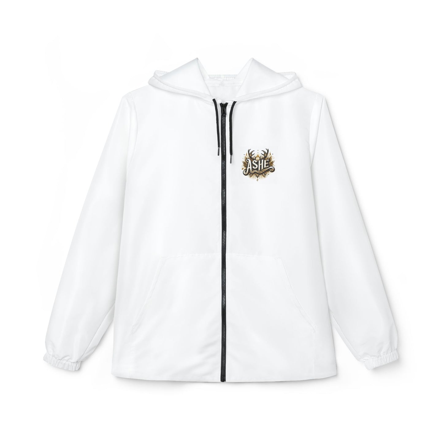 Orisha OCHOSI  The Leopard Hunter Ashe, White windbreaker jacket, Maferefun OCHOSI on Back Sleeves jacket! Orisha OCHOSI jacket