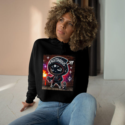 Sagittarius Crop Hoodie | Zodiac Astrology Sweatshirt, Cute Crop Top, Witchy Apparel, Astrological Gift, Birthday Present