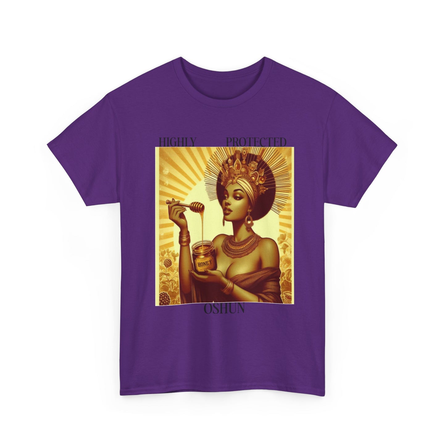 Highly Protected Oshun Tee, Spiritual T-Shirt, Goddess Apparel, Affirmation Shirt, Gift for Her, Boho Style Clothing
