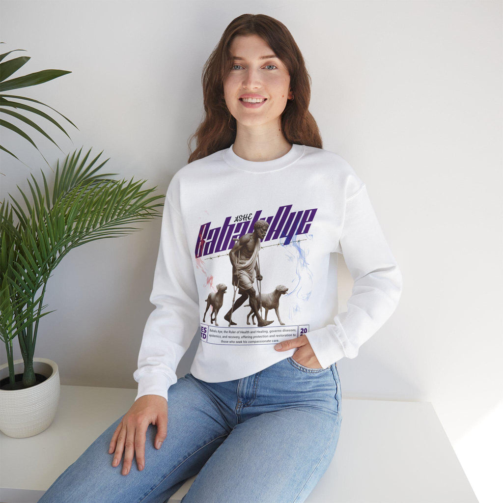 Orisha Babalu Aye Marble Royalty Sweatshirt - Ruler of Healing | Gift for Devotee or Godparent