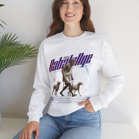 Orisha Babalu Aye Marble Royalty Sweatshirt - Ruler of Healing | Gift for Devotee or Godparent