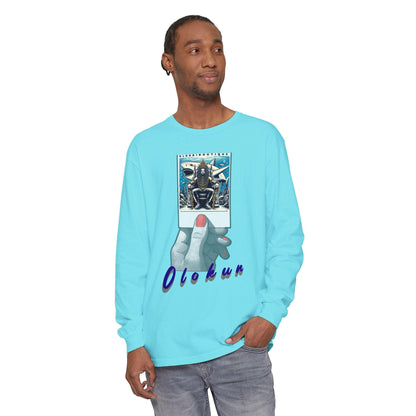 Polaroid Orisha OLOKUN Long Sleeve Tee for Devotee & Godparent, Orisha Polaroid Collection