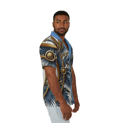 Orisha Ochosi Hawaiian Style Button Down Shirt - Gift for Devotee or Godparent