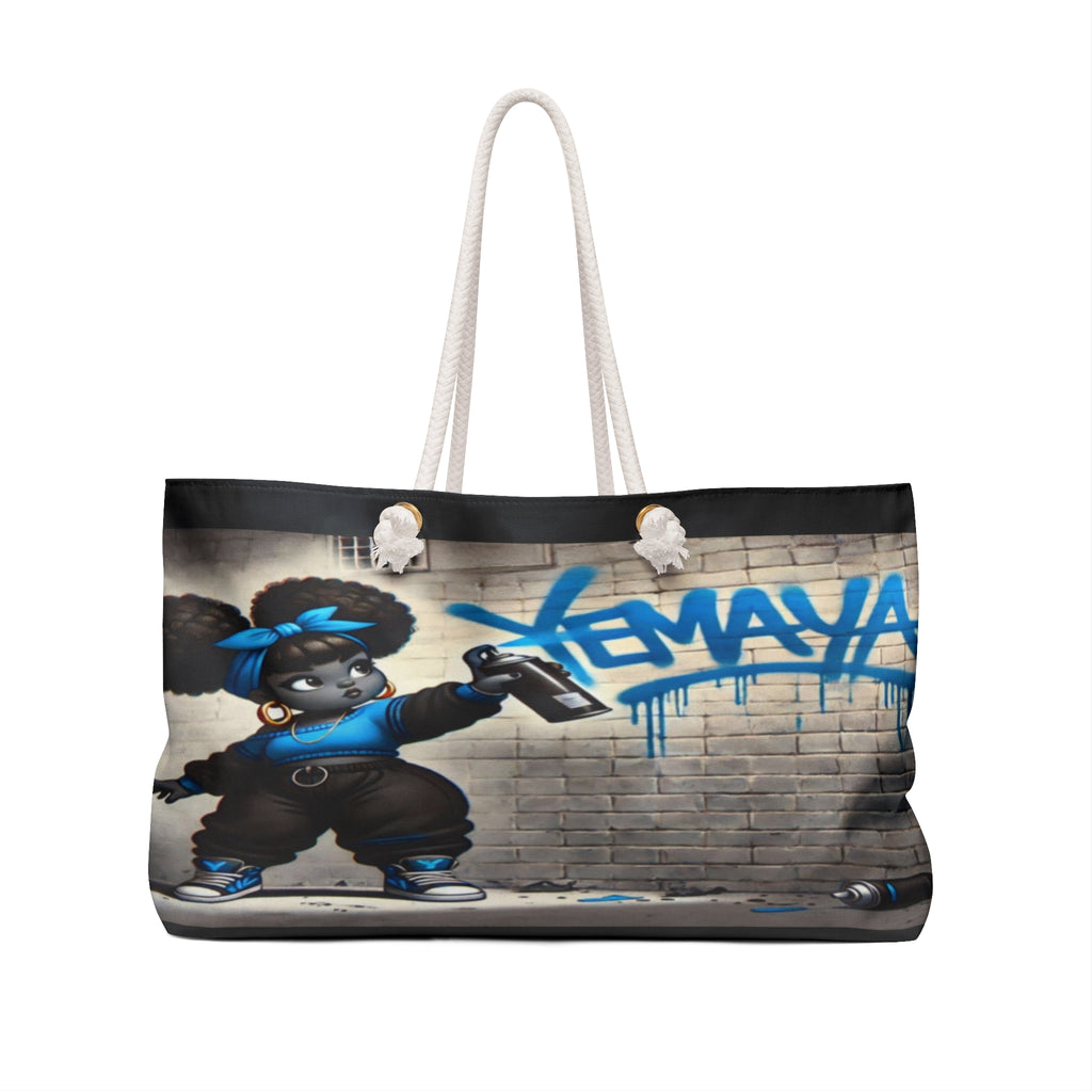 Orisha YEMAYA Street Art Inspired Weekender Bag, Stylish Tote , Gift for Devotee or Godparent! Ashe yemaya