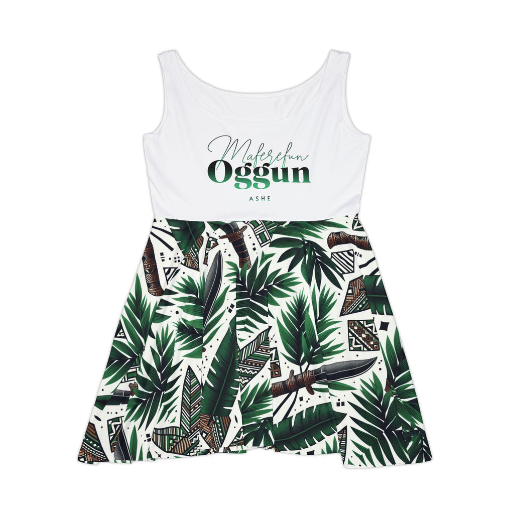 Orisha OGGUN Summer Skater Style Dress! Gift for Devotee,friend or Godmother! omo oggun! Maferefun Oggun summer boho Dress! ashe oggun!