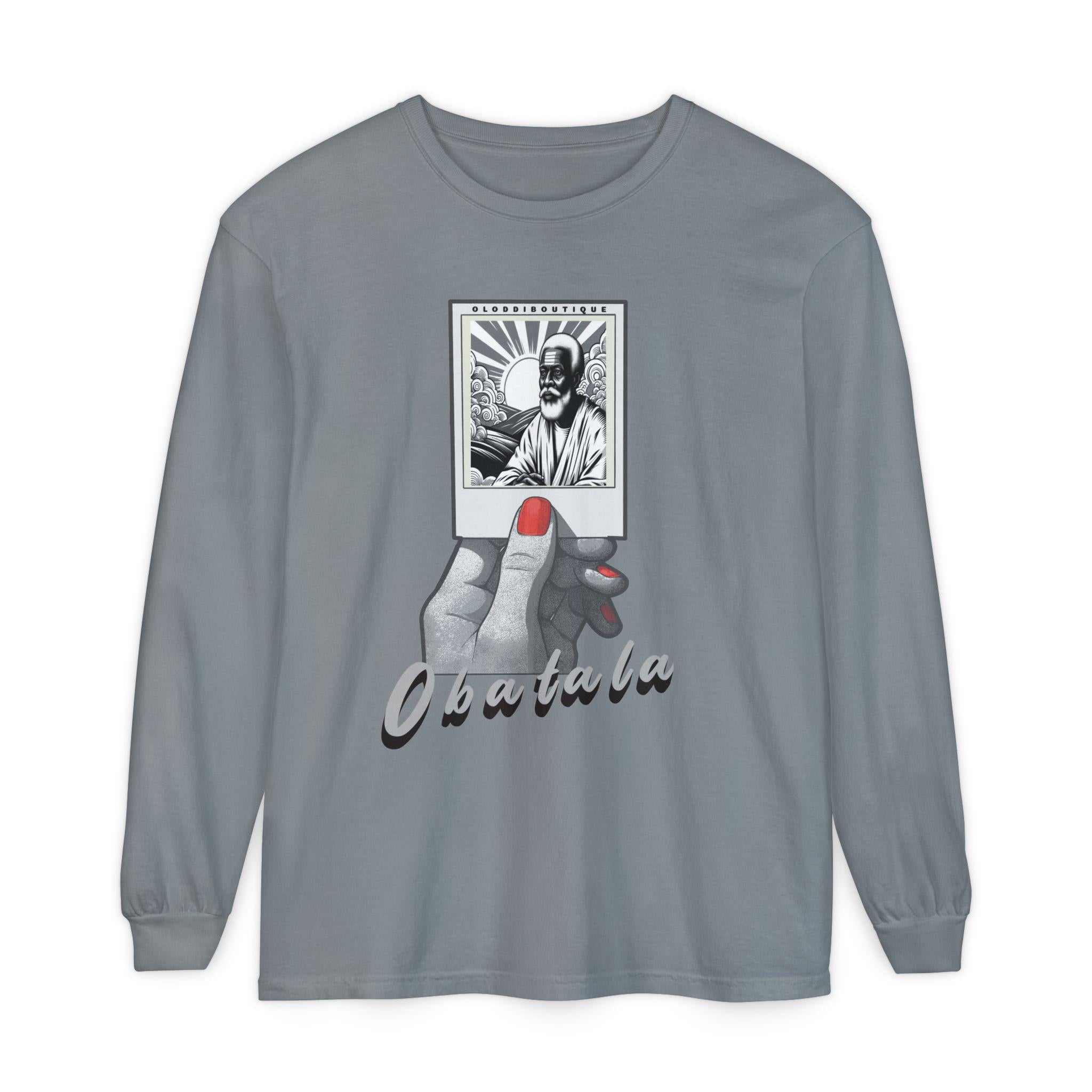 Polaroid Obatala Long Sleeve Tee for Devotee & Godparent ! Orisha Polaroid Collection