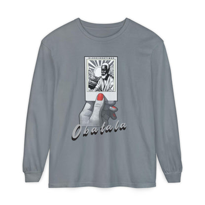 Polaroid Obatala Long Sleeve Tee for Devotee & Godparent ! Orisha Polaroid Collection