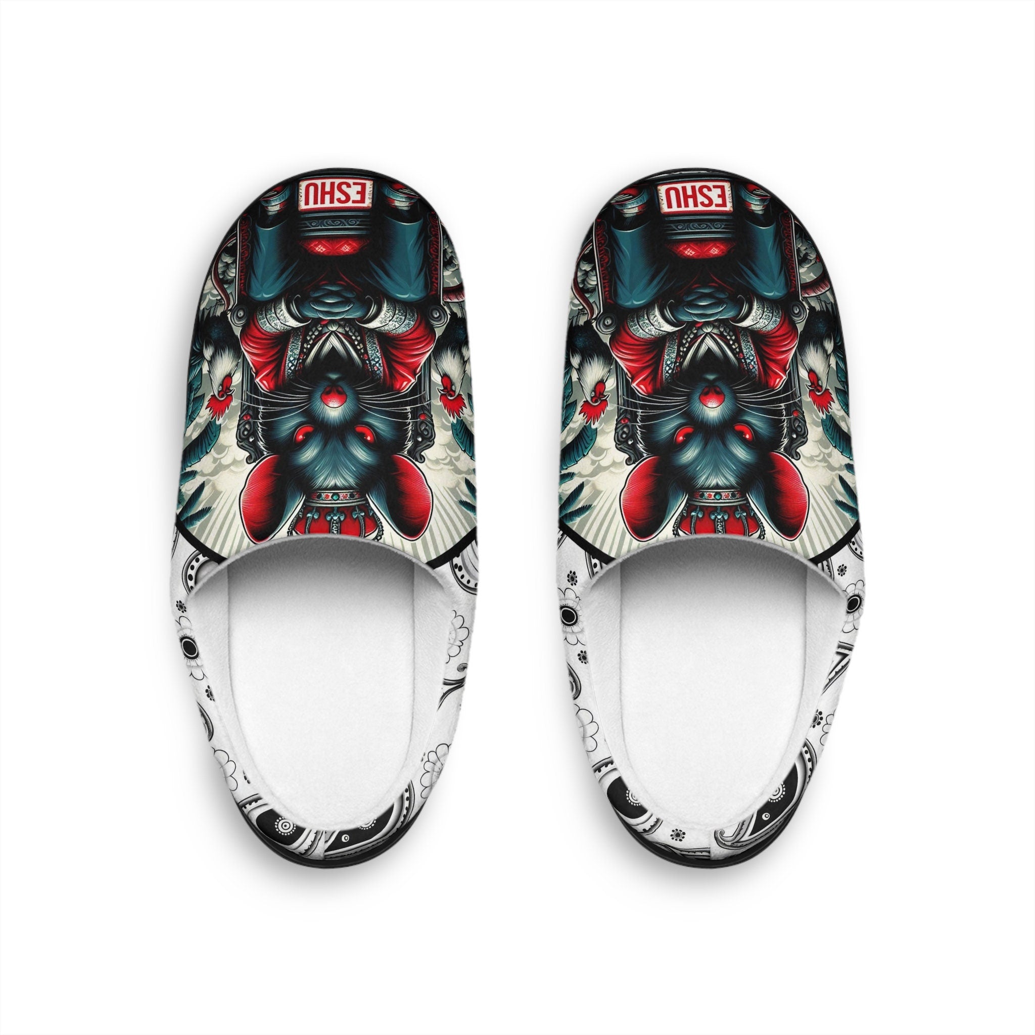 Orisha ESHU " Gangsta Rat" Stylish Comfy indoor slippers, Eshu Ellegua slippers, Gift for Devotee or godparent!