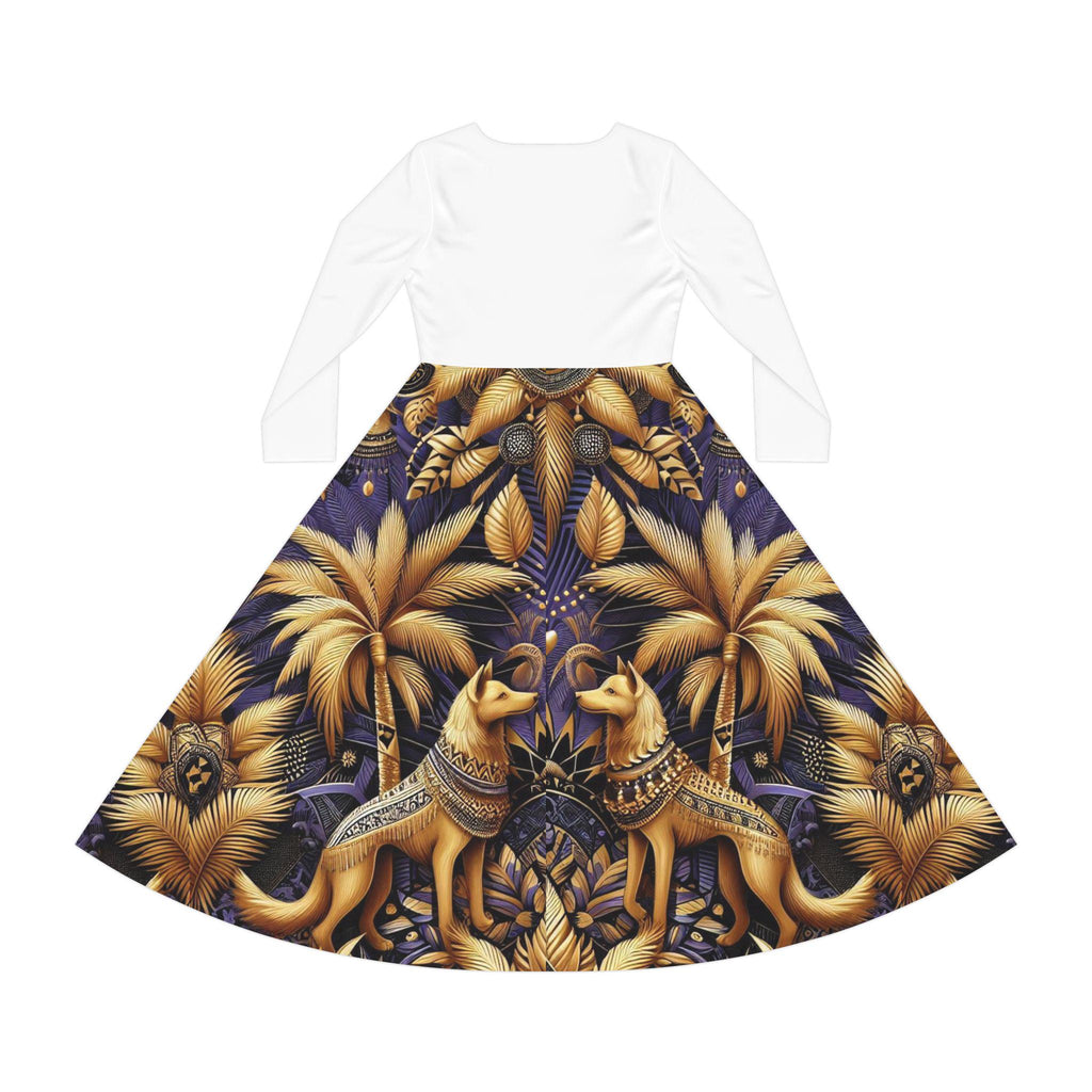 Maferefun "BABALU AYE" Long Sleeve Dress! Gift for Devotee or GodParent! Fall/Winter Lucumi Tradition Inspired Dress!