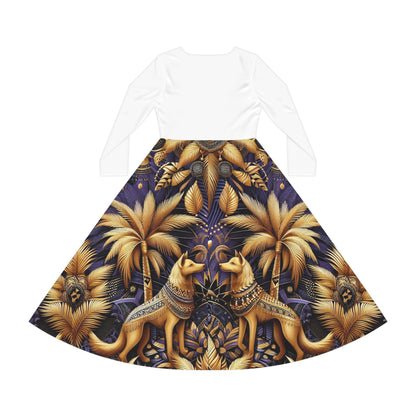 Maferefun "BABALU AYE" Long Sleeve Dress! Gift for Devotee or GodParent! Fall/Winter Lucumi Tradition Inspired Dress!