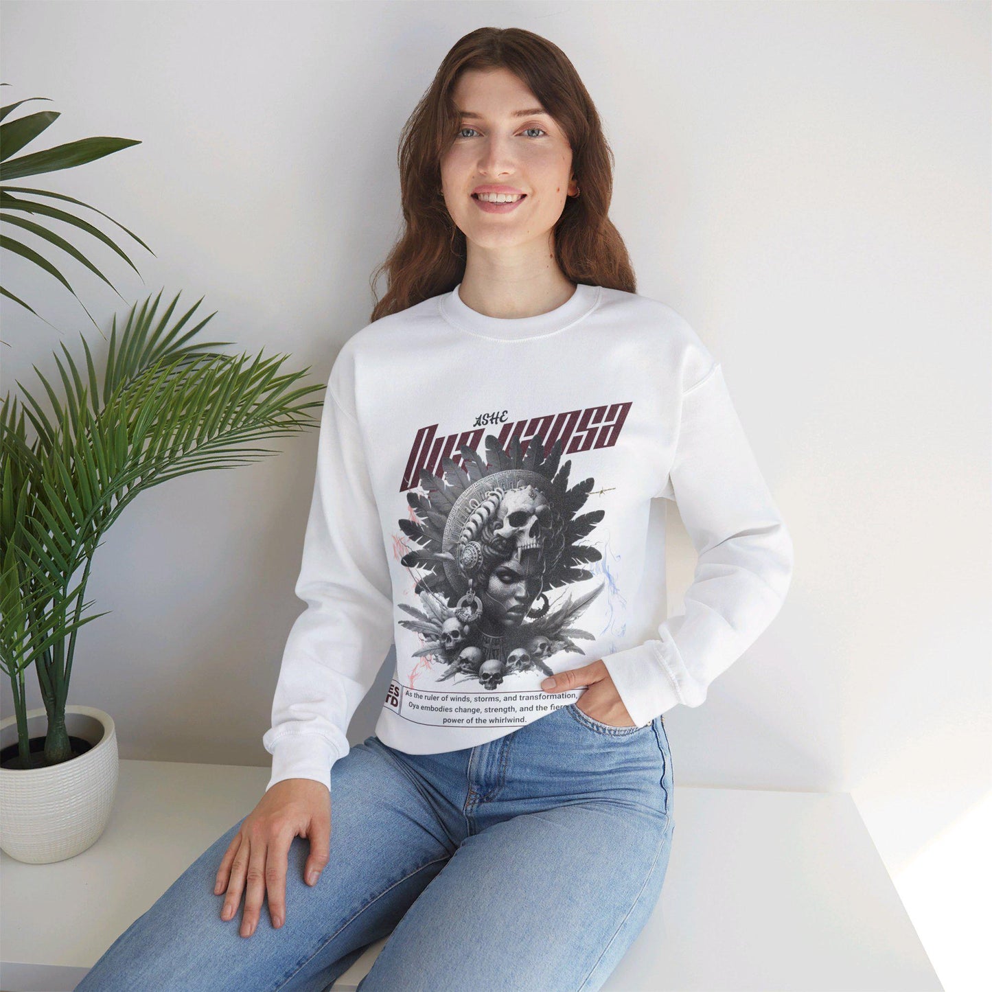 Orisha Oya Yansá “Marble Royalty” Sweatshirt – Ruler of Storms | Gift for Devotee or Godparent