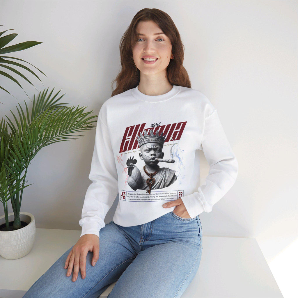Eleggua Marble Style Roman Look Sweatshirt, Orisha ELLEGUA "Ruler Of" Sweatshirt, Gift for devotee or Godparent!
