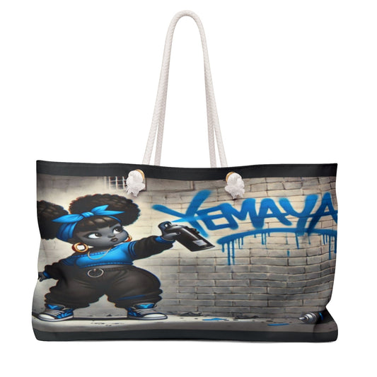 Maferefun YEMAYA Street Art Weekender Bag – Orisha Urban Style | Gift for Devotee or Godparent