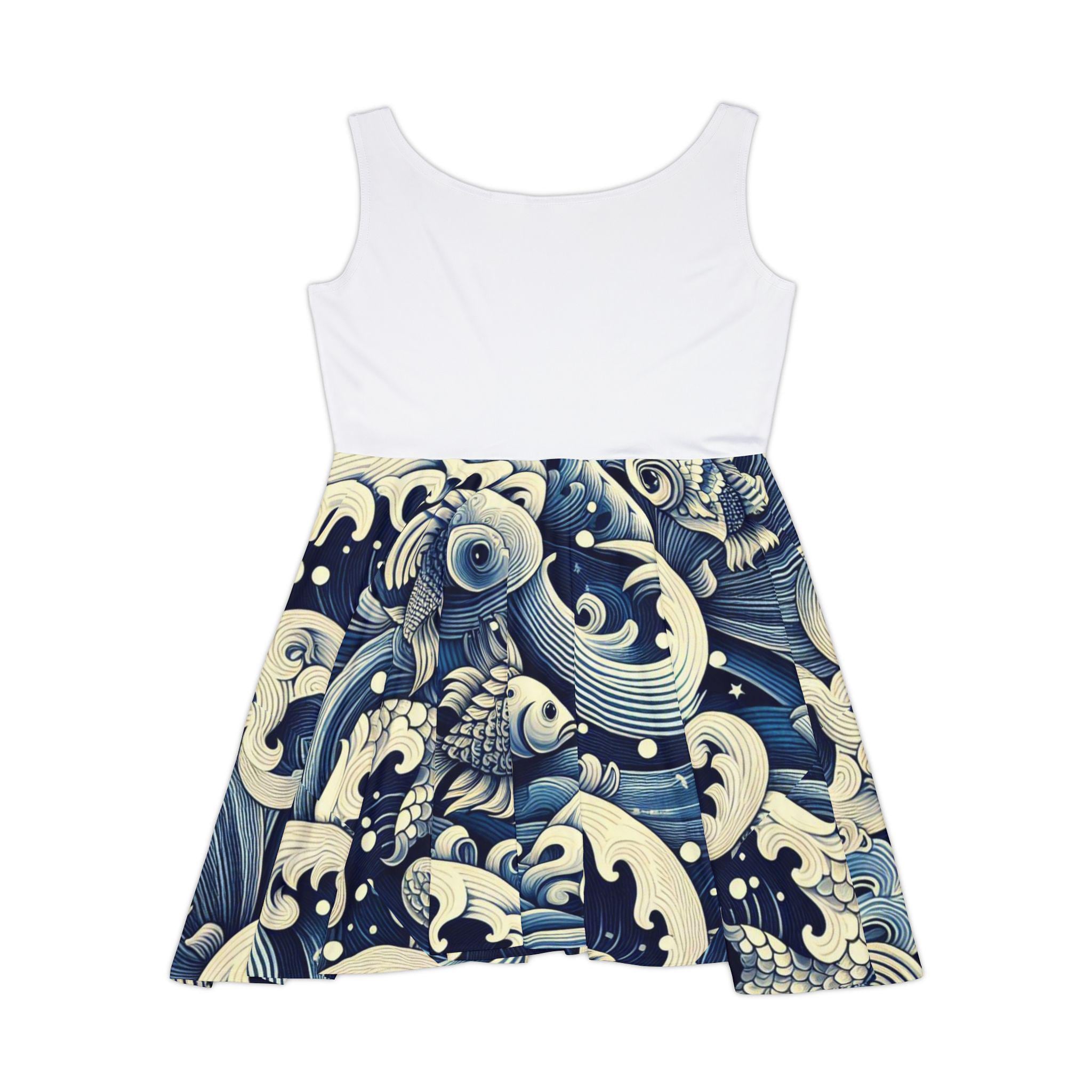 Maferefun YEMAYA Summer Skater Style Dress!Gift for Devotee or Godparent! Lucumi Based Yemaya Dress