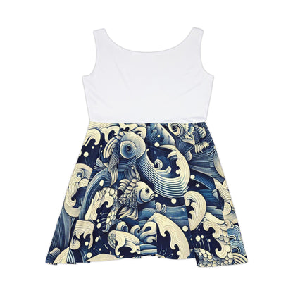 Maferefun YEMAYA Summer Skater Style Dress!Gift for Devotee or Godparent! Lucumi Based Yemaya Dress
